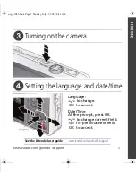 Предварительный просмотр 3 страницы Kodak MD81 - Easyshare Digital Camera Quick Start Manual