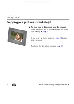 Preview for 4 page of Kodak P720 - EASYSHARE Digital Frame Operation User'S Manual