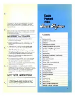 Предварительный просмотр 3 страницы Kodak pagent 250s User Manual