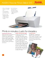 Kodak Personal Picture Maker 215 Brochure preview