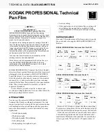 Kodak PROFESSIONAL P-255 Technical Data Manual preview