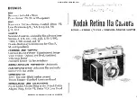 Preview for 2 page of Kodak Retina IIa User Manual