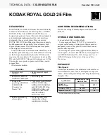 Preview for 1 page of Kodak ROYAL GOLD 25 E-40 Technical Data