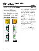 Kodak TRI-X 320 Technical Data Manual preview