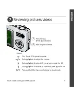 Предварительный просмотр 5 страницы Kodak V1233 - Easyshare 12.1MP Digital Camera Getting Started Manual