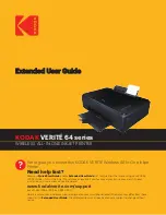 Kodak verite 50 eco Extended User Manual preview