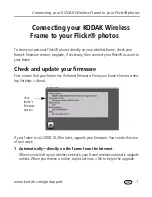 Preview for 3 page of Kodak W820 - EASYSHARE Digital Frame Supplementary Manual