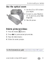 Предварительный просмотр 13 страницы Kodak Z981 - Easyshare Digital Camera User Manual