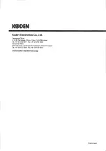 Preview for 29 page of Koden CVS-118Mk II Operation Manual