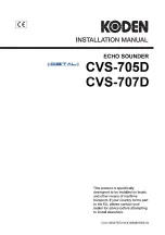 Koden CVS-705D Installation Manual preview