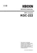 Koden KGC-222 Service Manual preview