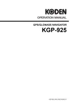 Preview for 1 page of Koden KGP-925 Operation Manual