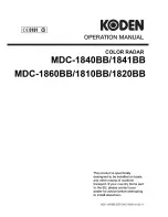 Предварительный просмотр 1 страницы Koden MDC-1810BB Operation Manual