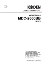 Preview for 1 page of Koden MDC-2000BB Series Operation Manual