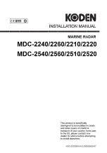 Koden MDC-2200 series Installation Manual preview