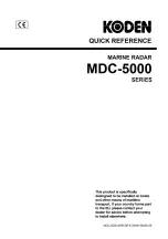 Koden MDC-5000 Series Quick Reference preview