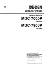 Preview for 1 page of Koden MDC-7000P series Quick Reference