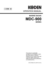 Предварительный просмотр 1 страницы Koden MDC-900 Series Operation Manual