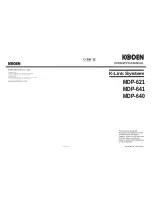 Koden MDP-621 Operation Manual preview