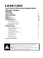 Предварительный просмотр 2 страницы Kodiak LGSG13HC Operator'S Manual