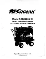 Kodiak SGB12000HX Operating Instructions And Parts Manual предпросмотр