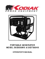 Предварительный просмотр 1 страницы Kodiak SXD5000HX Operator'S Manual