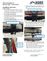 Preview for 2 page of Kody Technologies Thule XTR Pro Installation Instructions