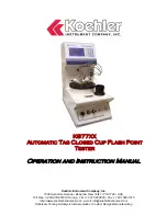 Koehler K877 Series Operation And Instruction Manual preview