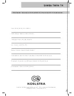 Предварительный просмотр 28 страницы Koelstra SIMBA TWIN T4 Instruction Manual