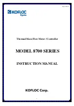 Preview for 1 page of Kofloc 8700 MC Instruction Manual