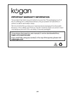 Preview for 20 page of Kogan KA142CHSTFA Instruction Manual / Installation Manual