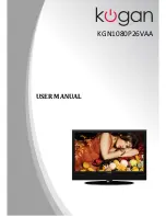 Kogan KGN1080P26VAA User Manual предпросмотр