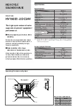 Предварительный просмотр 3 страницы KOGANEI CORPORATION HV160E1-2 Instruction Manual