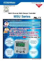 Koganei MSU Series Manual preview