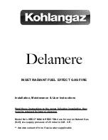 Kohlangaz delamere Installation, Maintenance & User Instructions предпросмотр