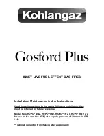 Kohlangaz Gosford Plus Installation, Maintenance And User Instruction preview