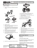 Предварительный просмотр 1 страницы Kohler 1152813-A2-A Installation