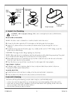 Предварительный просмотр 6 страницы Kohler 1166498 Installation And Care Manual