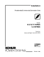 Preview for 1 page of Kohler 12RES Installation Manual