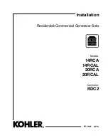 Preview for 1 page of Kohler 14RCA Installation Manual