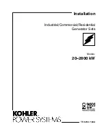 Preview for 1 page of Kohler 20-2800 kW Installation Manual