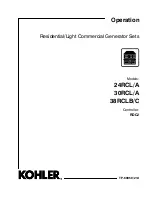 Kohler 24RCL Operation preview