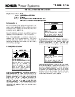 Kohler 33EFOZDJ Installation Instructions Manual preview