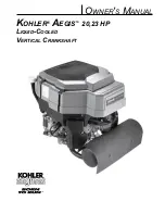 Предварительный просмотр 1 страницы Kohler Aegis 20 HP Owner'S Manual