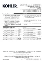 Kohler AERODYNE K-3869T-S Installation Instruction preview