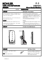 Предварительный просмотр 1 страницы Kohler AIRFOIL 37273T Installation Instructions