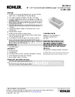 Preview for 1 page of Kohler Archer K-2595-G2M Instructions