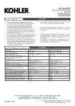 Kohler BEAM K-23056T Installation Instructions preview