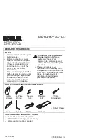 Kohler BIRTHDAY BATH Installation Instructions Manual preview