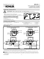 Kohler BRIVE+ K-8703IN-1WH Installation Instructions предпросмотр